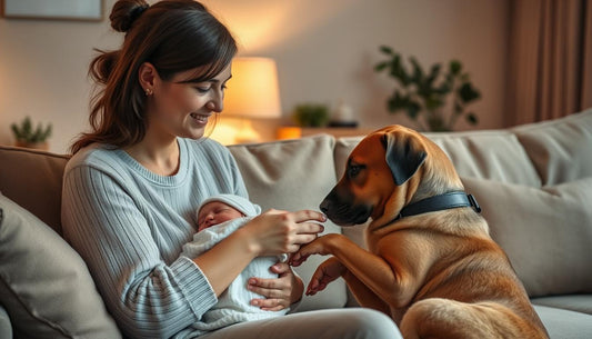 So gewöhnst du deinen Hund an ein Baby